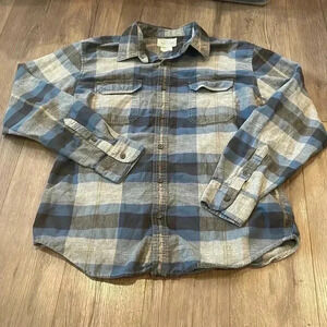 Lucky Brand Men Plaid Flannel  LS Shirt-L